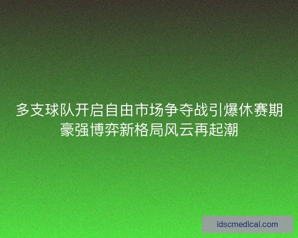 多支球队开启自由市场争夺战引爆休赛期豪强博弈新格局风云再起潮